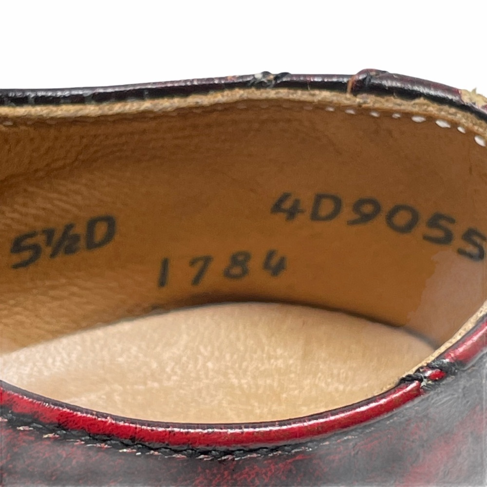 Vintage FALKNER'S All Leather Tie Shoes Reddish Black size 151/2D(infant) - Picture 6 of 8